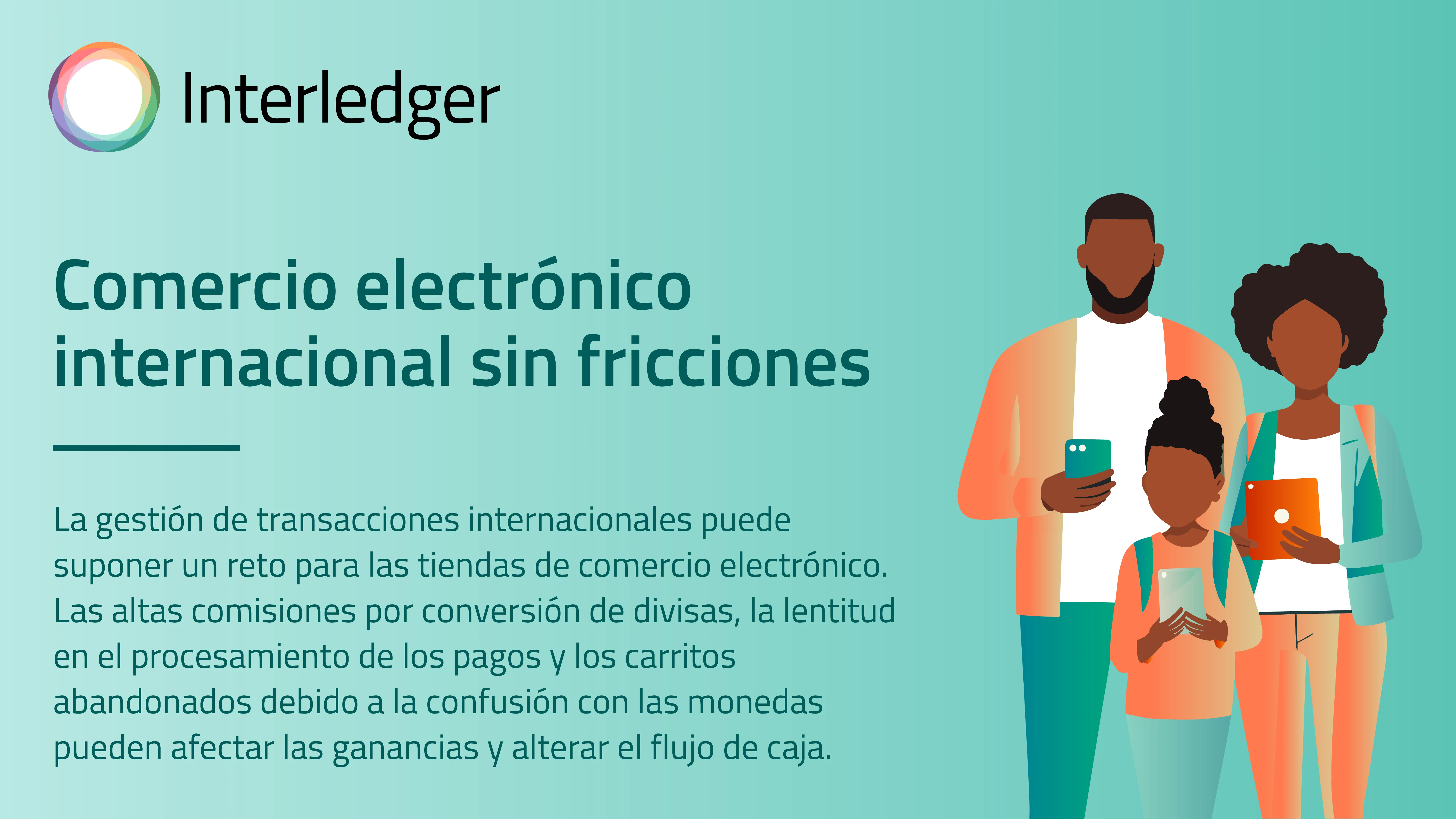 Diagrama que ilustra un caso de uso de Open Payments en el comercio electrónico internacional sin inconvenientes