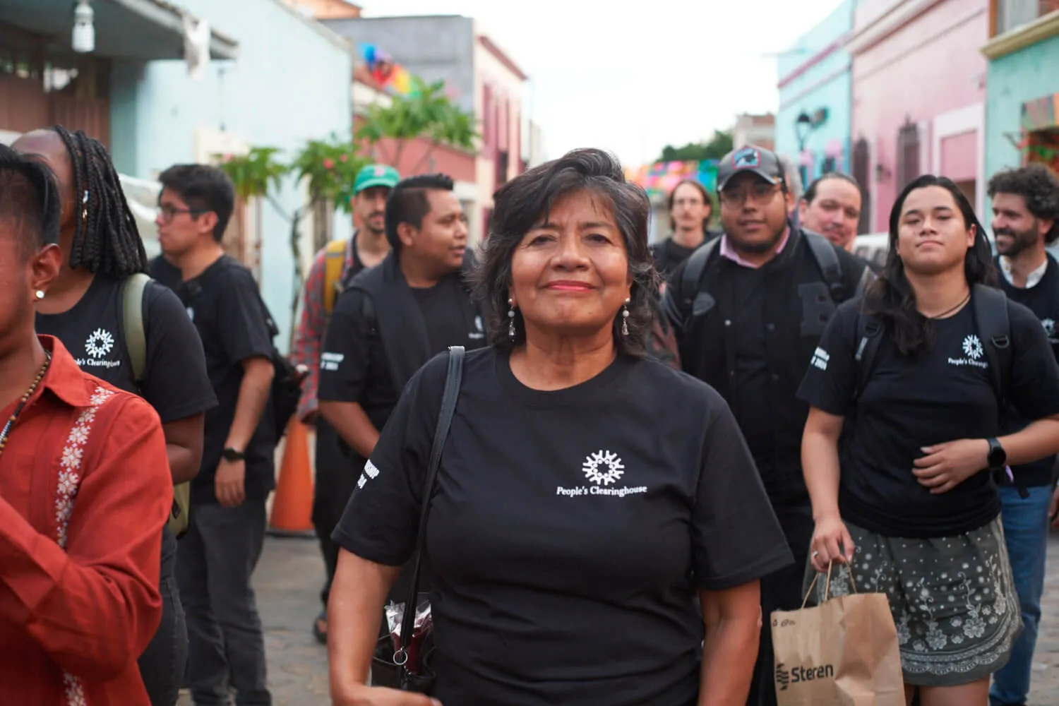 Isabel Cruz Hernandez, CEO of the Mexican Association of Social Sector Credit Unions (AMUCSS), in the calenda