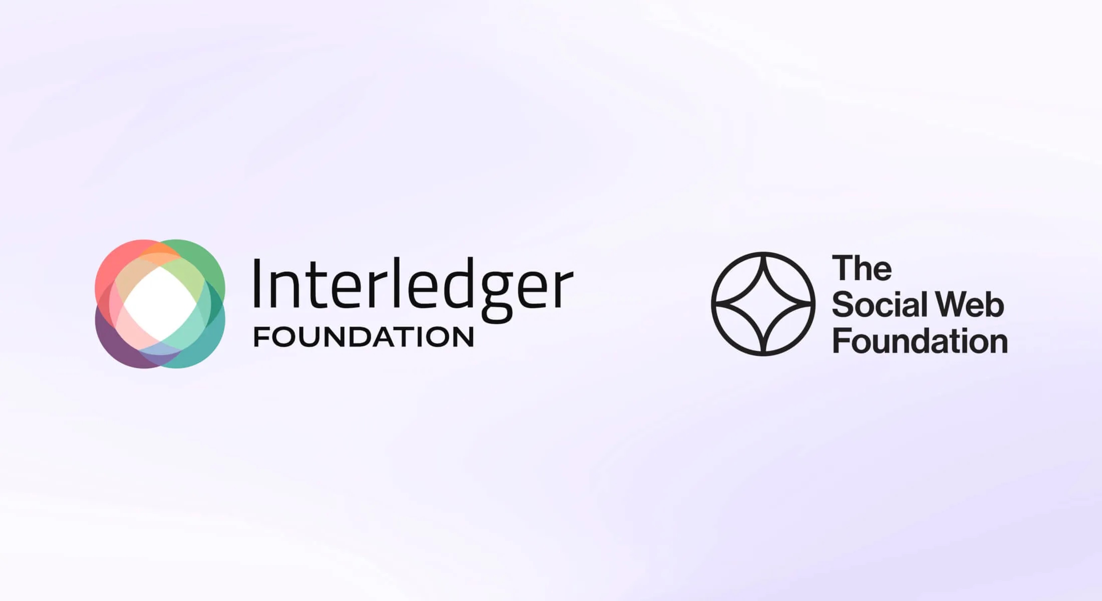 The Interledger Foundation and The Social Web Foundation logos